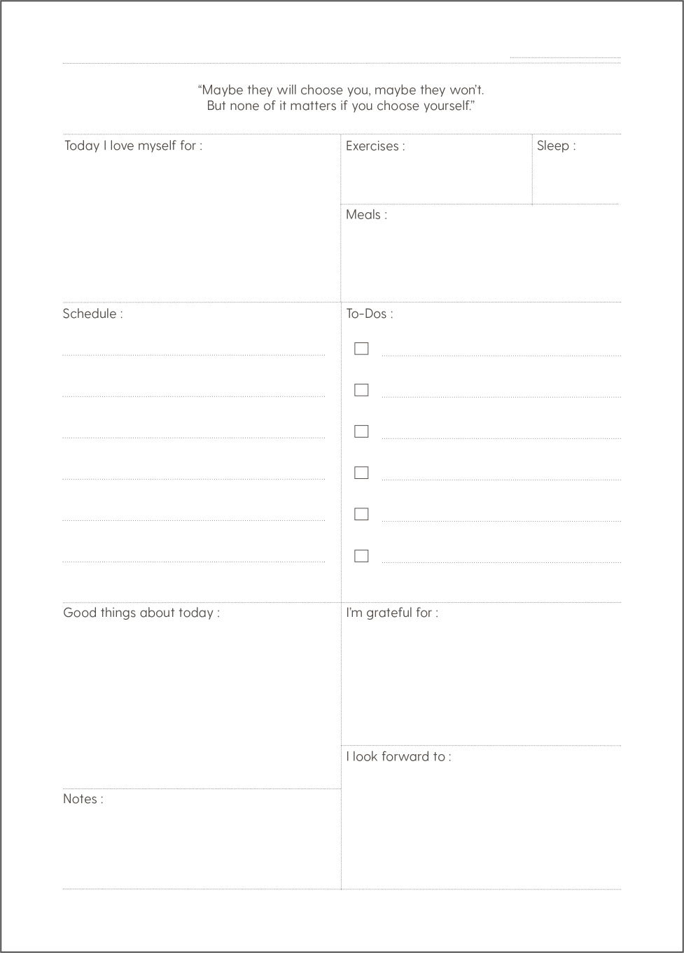 Daily Intention Setting